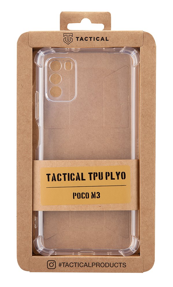 Zadný silikónový kryt Plyo pre Xioami Poco M3, transparentná