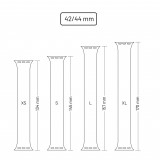 Elastický silikonový řemínek FIXED Silicone Strap pro Apple Watch 42/44mm, velikost XS, černý